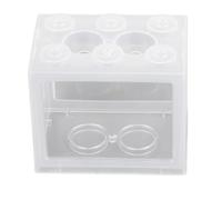 Zerodis Small Betta Fish Aquarium with Detachable Lid, Transparent Acrylic Mini Aquarium with Ventilation Holes for Home Desktop Fast Change Water for Beginner Fish Keepers (Ordinary Transparent)