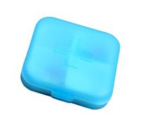 Zerodis Small Box, Travel Organizer Case with 4 Compartments, Portable Mini Storage Container Carrier Holder for Vitamins Supplements, Made from High-Grade Plastic,