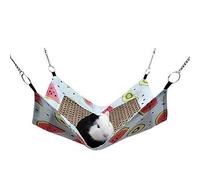 Zerodis Small Pet Toys Hanging Ferret Hammocks Summer Cooling Hamster Hammock for Rat Accessories Bed for Guinea Pig Squirrel Chinchilla Playing and Sleeping Rat Hammock Small Animal (Watermelon)