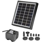 Zerodis Solar Fountain Pump, 2W Black Plastic Modern/Contemporary Solar Powered Fountain Submersible for Garden, Bird Bath, Small Pond
