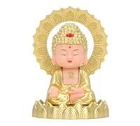 Zerodis Solar Nodding Buddha Statue Bright Colorful Fortune Ornament for Good Luck and Happiness Home and Restaurant Decor