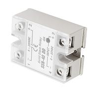 Zerodis Solid State Relay, SSR-40DD 40A Input 3-32V DC Output 5-220VDC Plastic Metal Single Phase Semi Conductor Relay Module For Military Aerospace, Lighting Electronics, New Energy