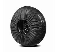 Zerodis Spare Tire Cover, 190T Taffeta Polyester Tire Wheel Protector with Tool Storage Bag, Fits 19 to 23 Inch Tires, Black Cover for SUV RV Truck Trailer Travel Use (1 Piece Size S)