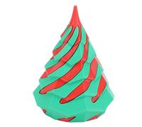 Zerodis Spiral Cone Toy 3D Printed Pyramid Passthrough Sculpture PLA Mini Impossible Fidget with Vibrant Colors for Home Office Desk Decor (Red and Green)
