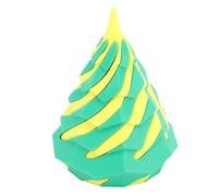 Zerodis Spiral Cone Toy 3D Printed Pyramid Passthrough Sculpture PLA Mini Impossible Fidget with Vibrant Colors for Home Office Desk Decor (Yellow and Green)