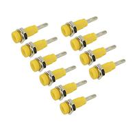 Zerodis Stable, Good Electrical Conductivity, Easy Installation 10pcs 2mm Banana Socket Jack Panel Extended Post Plug Adapter (Yellow)