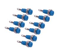 Zerodis Stable, Good Electrical Conductivity, Easy Installation 10pcs 2mm Banana Socket Jack Panel Extended Post Plug Adapter (Blue)