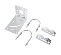 Zerodis Stainless Steel Antenna Mount Clamp, 2 PCS Adjustable Angle U Mounting Hardware for TV CB Ham Antenna, with Rustproof Treatment for Outdoor Use