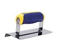 Zerodis Stainless Steel Concrete Edger Groover 6x6 Inch with 3/4 Radius 7/8 Lip Ergonomic Handle for Mortar Smoothing and Corner Repair
