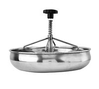 Zerodis Stainless Steel Feeder Bowl, Large Piglet Feeding Trough with 4 Slots for Sow Milk Food Tray Livestock Fodder