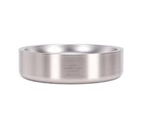 Zerodis Stainless Steel Pet Feeding Bowls with Deepened Interior and Non-Slip Silicone Base for Dogs and Cats Large Capacity Arched Design Prevents Whisker Fatigue Easy Clean Rust Proof (Small 18oz