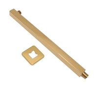 Zerodis Stainless Steel Shower Arm, Wall Mounted Brushed Gold Finish 304 Integrated Design No Leakage, Extra Thick for Rain Shower Head