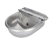 Zerodis Stainless steel water bowl, automatic drinking water device for horses goats sheep cattle, with resistant and high temperature design, can be attached to timber posts rails
