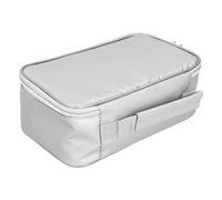 Zerodis Storage Bags 3 Layer Silicone Coated Fireproof File Storage Bag with Lock Water Wallet for Passport Cash Photos Jewelry with Coded Lock and Wide Strap Fireproof Document Bag (Silver)