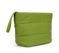 Zerodis Storage Bags Portable Waterproofing Quilted Makeup Bag Travel Toiletry Bag Suitable for Women Girls Business Trips Vacations Home Organization Puffy Cosmetic Pouch Fluffy (Green)