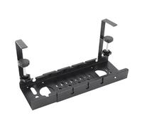 Zerodis Storage Racks Desk Carbon Steel Adjustable Length Organizer Space Saving Power Strip Holder for Office and Home Cable Management Under