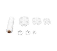 Zerodis Strawberry Silicone Mold, 3D Strawberry Soap Mold, 3 Cavity Silicone Soap with Leaf Cutter and Cotton Rope for DIY Making Gifts