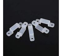 Zerodis Strip Light Mounting Bracket Clip, 8/10/12mm Silicone Holder Clip for Fixing Waterproof SMD 3528 5050 1210 RGB LED Strip Light 100 pcs(8mm)