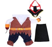 Zerodis Sustainable Pet Pirate Costume for Halloween, a Unique Polyester Design, Suitable for Various Occasions (S)