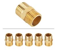 Zerodis Switch Accessories Hex Nipple Quick Adapter External Thread Fitting for Plumbing and Pneumatic Systems 10 Pcs 1/4 BSP Brass
