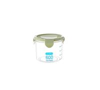 Zerodis Transparent Sealed Containers, Food Storage Box, 600/800/1000ml, Kitchen Cereal Beans Nuts, for Home Use, and, Clear Calibration (600ml)