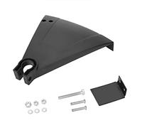 Zerodis Trimmer Plastic Guard, 220 * 260 * 35 * 25mm Black Universal Strimmer Guard with 3 Screws, 3 Gaskets, 3 Nuts and Iron Piece for Strimmer Trimmer with 1in 25mm-25.4mm