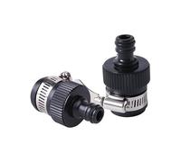 Zerodis Universal Tap Connector Adapter, ABS Rubber Stainless Steel Faucet Adapter Quick Joint for Water Hose Pipe, Easy Faucet Connector for Kitchen Bathroom Garden Use