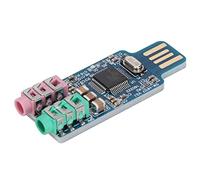 Zerodis USB Sound Card, CM108 External Audio Adapter with 3.5mm Mic and Headphone Jack, Plug and Play No Driver Required, Portable USB Audio Card for Laptop PC Video Calls Gaming