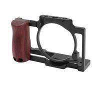 Zerodis Video Camera for the Cage Camera of ZV1 Hollow in Aluminum with Wooden Handle for Content Creators (Black)