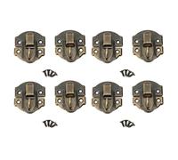 Zerodis Vintage Decorative Hasp Latch Antique Brass Jewelry Box Latch Retro Style Cabinet Hasp with Screws for Wooden Box Jewelry Case Trunk (Bronze Color)