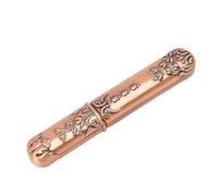 Zerodis Vintage Rose Gold Metal Embroidery Needle Case, Portable Sewing Organizer for Hand Sewing Cross Stitch Knitting, Zinc Alloy Secure Closure