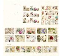Zerodis Vintage Scrapbook Paper 100 Sheets Writing Paper for Album Handbook Notebook with 4 Styles Decorative Material (Type 1)