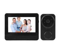 Zerodis Visual Intercom Doorbell,2.4GHz WiFi 2 Way Voice 1080P Wide Angle Lens Infrared Night Wireless Video Doorbell Remote Video Call Door Bell