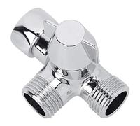 Zerodis Water Distributors Brass Shower Bidet T Adapter with Ceramic Spool and Female Male Threads for Toilet and Shower G1/2 3 Way Water Diverter