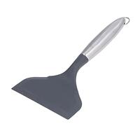 Zerodis Wide Mouth Spatula Large Heat Proof Nonstick Silicone Turner with Stainless Steel Handle for Cooking Eggs Fish Burgers Pizzas (Gray(304#))