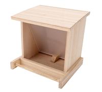 Zerodis Wooden Bird Feeder, Weather Proof Solid Wood House for Wild Birds | Hangs on a Tree, Post or Balcony in a Few Minutes, Storms Roll Right Off the Roof, Handsome Garden Decor That Lures Finches