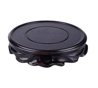 Zerodis Wooden Display Stands Practical Base Purple Sand Pot Vase Fish Tank Round Teapot Vase Bonsai Base(Inner diameter 10 height 2.5 cm)