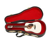 Zerodis Wooden Miniature Guitar Model, 5.1 X 2 Inch, Dollhouse Decoration, Ornament Statue for Home Display