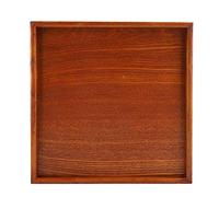 Wood Tray, Wooden Food Serving Tray Square Solid Wood Tea Tray Wooden Tea Serving Tray Handcrafted Decorative Tray for Coffee Tea Snacks Breakfast Dinner (30 * 30cm)