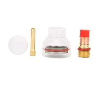 Zerodis WP Welding Torch Kit for WP-17/18/26, WP Torch Gas Lens Copper Collet Body Transparent Glass Cup Silicone Rings Rubber Washers Set (1.6mm)