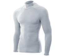 ZEROFIT Mens Heat Rub Ultimate Mock Neck Baselayer - Grey - L