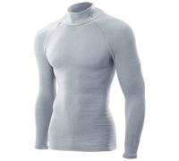 ZEROFIT Mens Heat Rub Ultimate Mock Neck Baselayer - Grey - XL