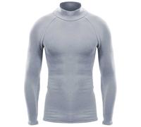 ZEROFIT Mens Heat Rub Ultimate Mock Neck Baselayer - Grey - L