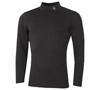 ZEROFIT Mens Heat Rub Move Mock Neck Baselayer - Titanium - XL