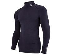 ZEROFIT Mens Heat Rub Ultimate Mock Neck Baselayer - Navy - XXL
