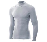 ZEROFIT Mens Heat Rub Ultimate Mock Neck Baselayer - Grey - L