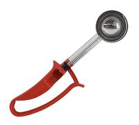 Zeroll Universal Extended Length EZ Disher Food Portion Control Scoop Designed for Right or Left Hand Use Dishwasher Safe, 2-Inch, Red