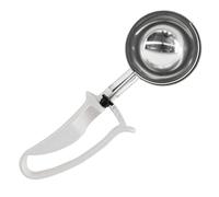 Zeroll Universal Standard Length EZ Disher Food Portion Control Scoop Designed for Right or Left Hand Use Dishwasher Safe NSF Approved, 3-Inch, White