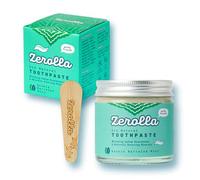 Zerolla Eco Natural Toothpaste 60ml Double Barreled Mint - Whitening Sodium Bicarbonate & Organic Mint Oils - with Natural Calcium Fluoride - Made in London, SLS-Free, Zero-Chemicals & Plastic-Free.