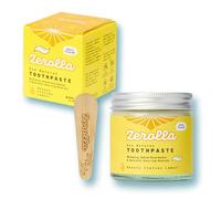 Zerolla Eco Natural Toothpaste 60ml Shouty Italian Lemon - Whitening Sodium Bicarbonate & Organic Mint Oils - Fluoride-Free - Made in London, SLS-Free, Zero-Chemicals & Plastic-Free.